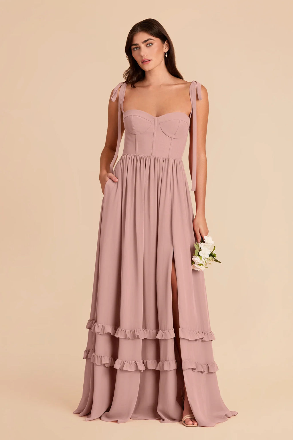 Daphne English Rose alternate view 2 bridesmaid dress