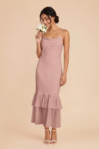 Liora English Rose front view bridesmaid dress