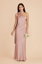 Ariadne English Rose front view bridesmaid dress