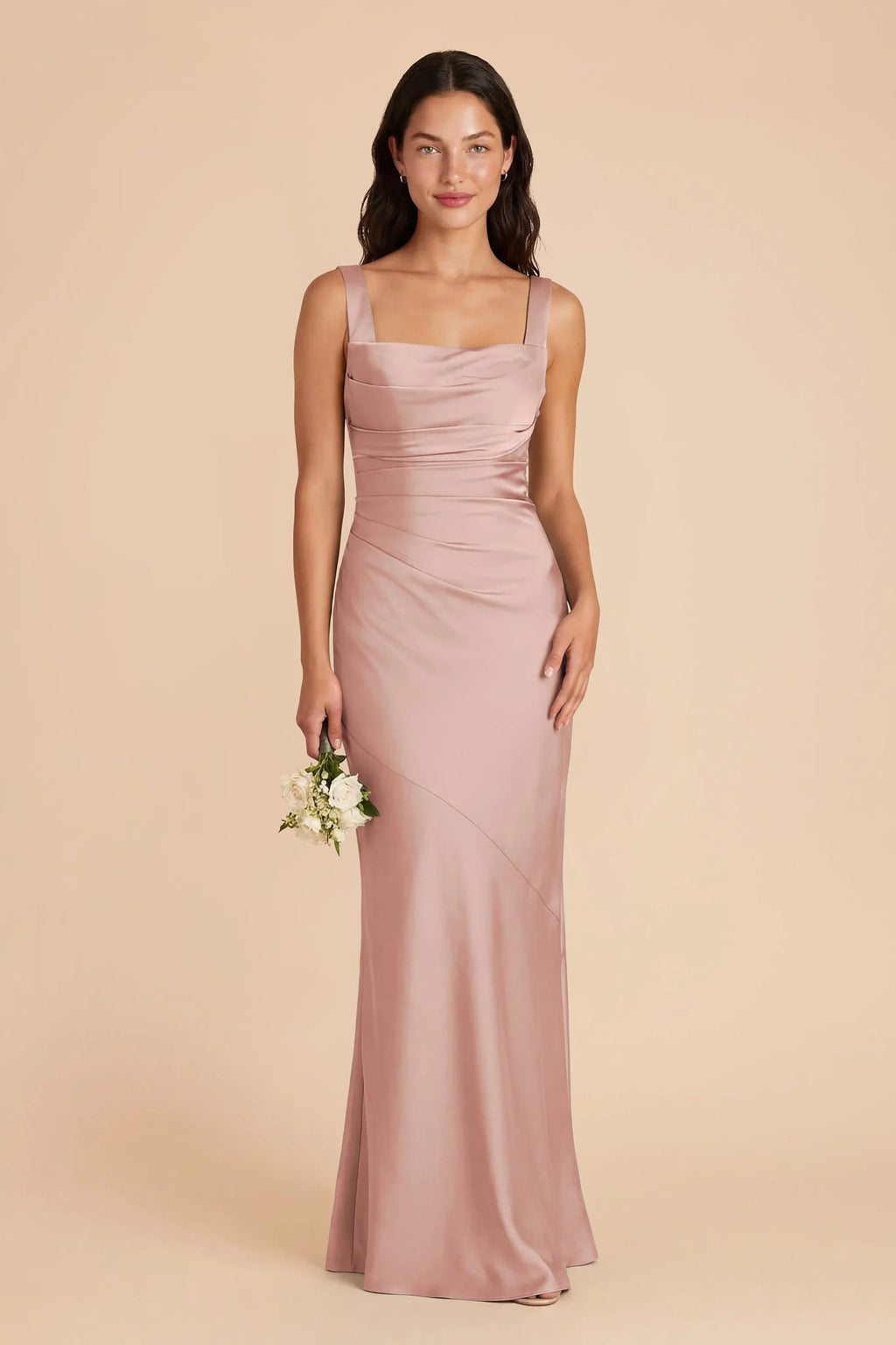 Colette English Rose front view bridesmaid dress