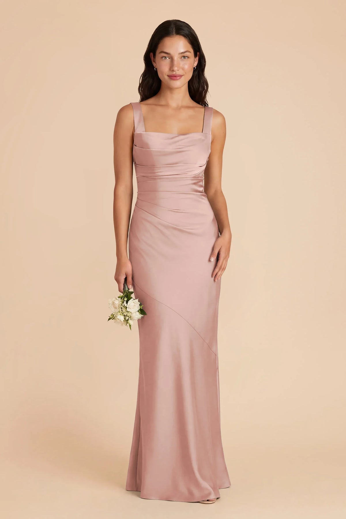 Colette English Rose front view bridesmaid dress
