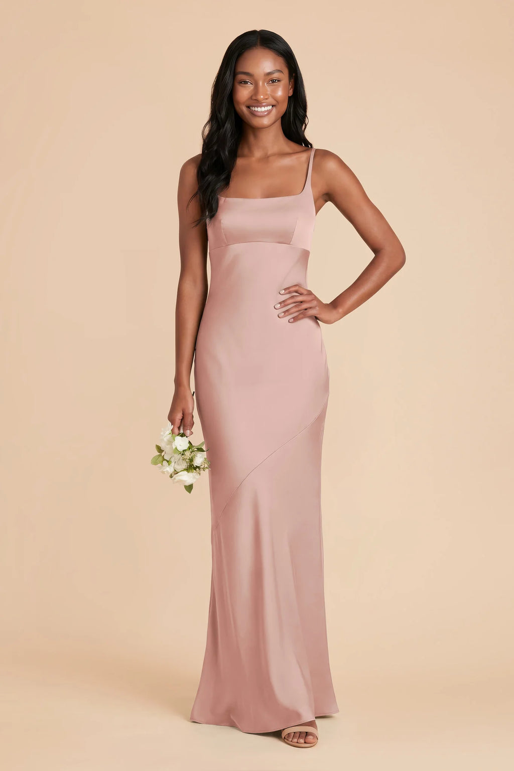 Noelle English Rose front view bridesmaid dress