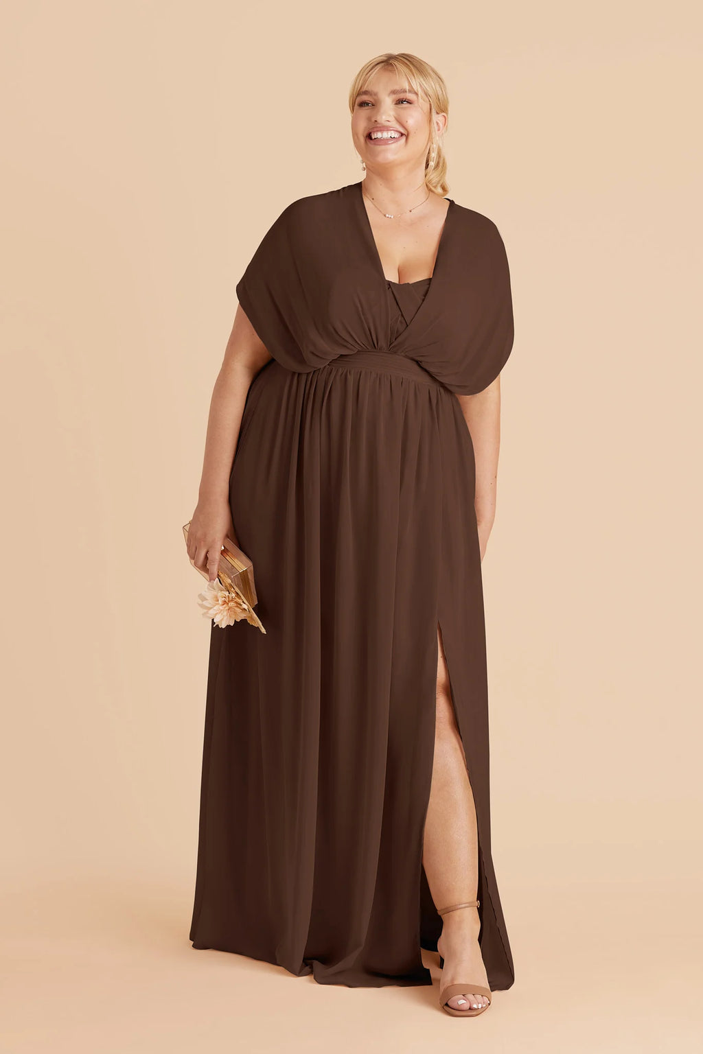 Elodie Espresso alternate view 1 bridesmaid dress