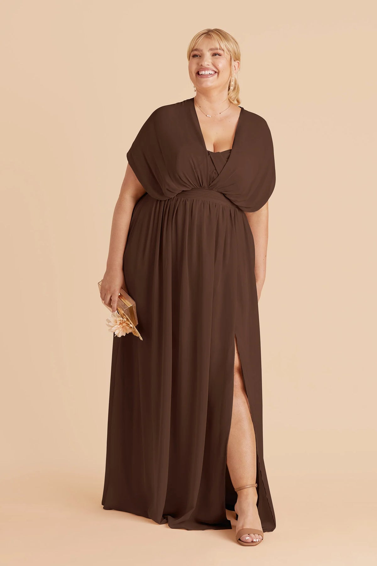 Elodie Espresso alternate view 1 bridesmaid dress