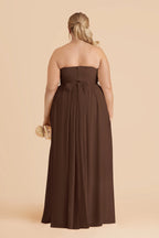 Elodie Espresso back view bridesmaid dress