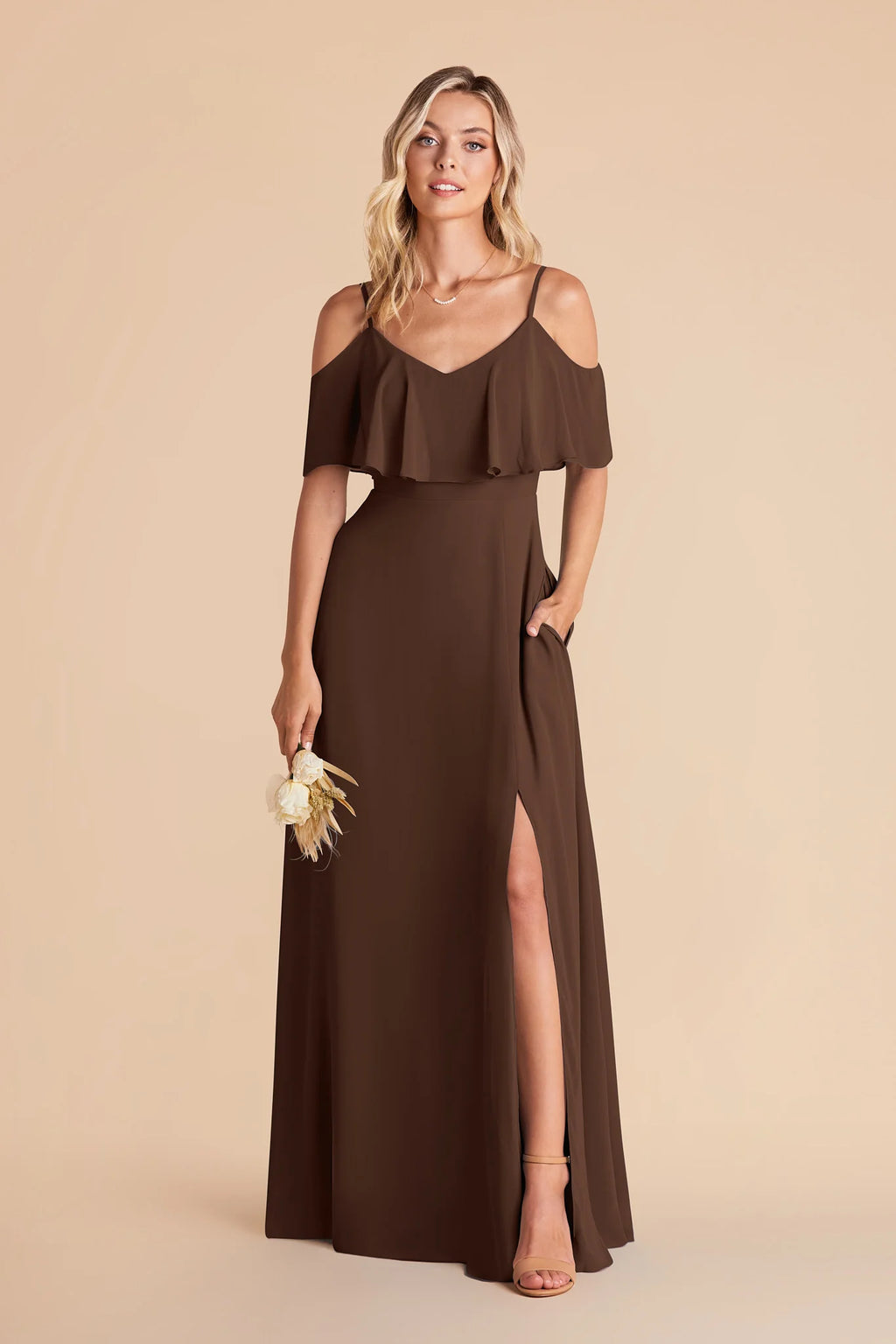 Genevieve Espresso alternate view 3 bridesmaid dress