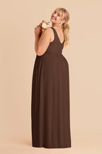 Annelise Espresso back view bridesmaid dress