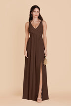 Annelise Espresso front view bridesmaid dress