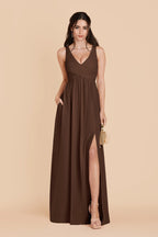 Annelise Espresso alternate view 2 bridesmaid dress