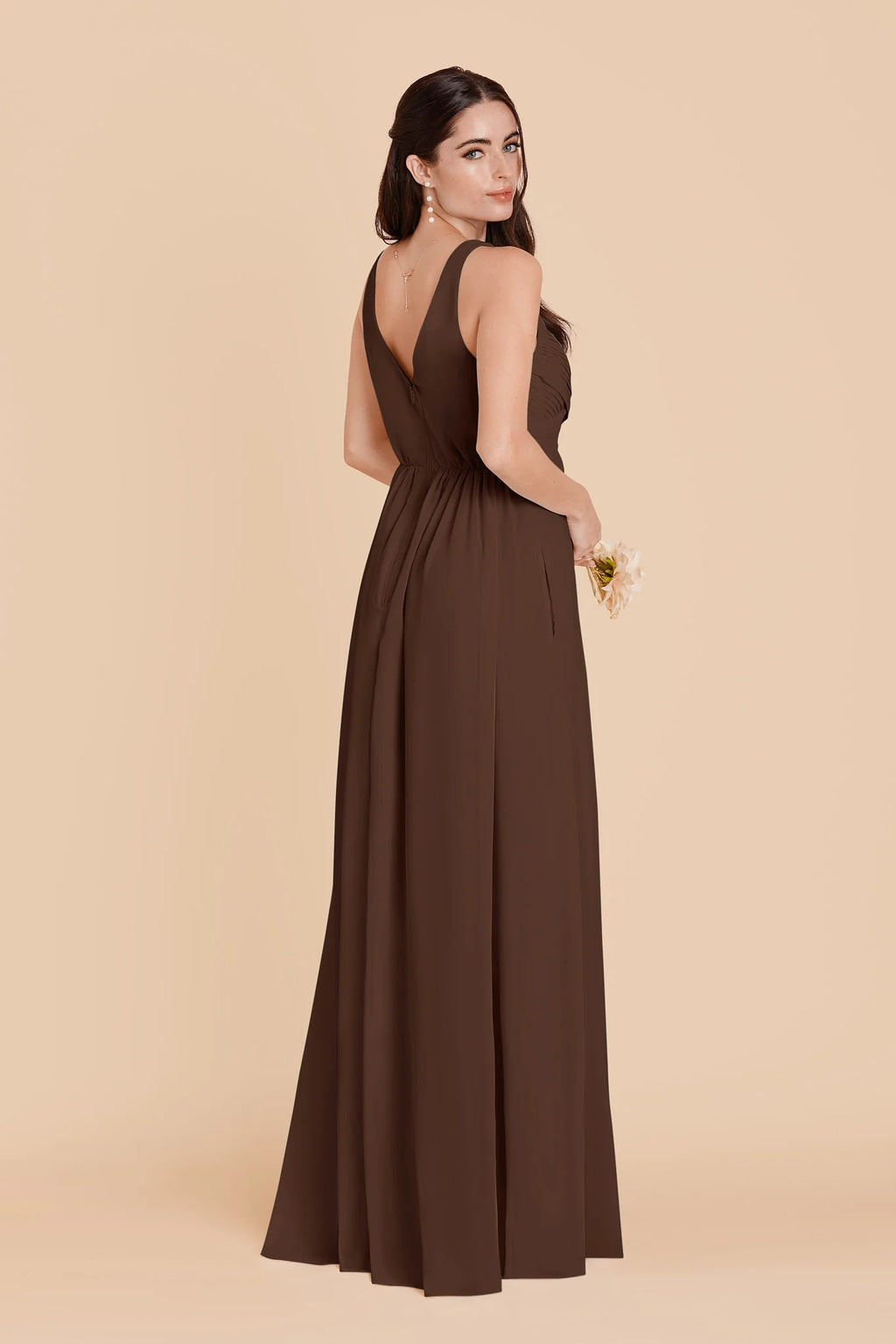 Annelise Espresso alternate view 3 bridesmaid dress