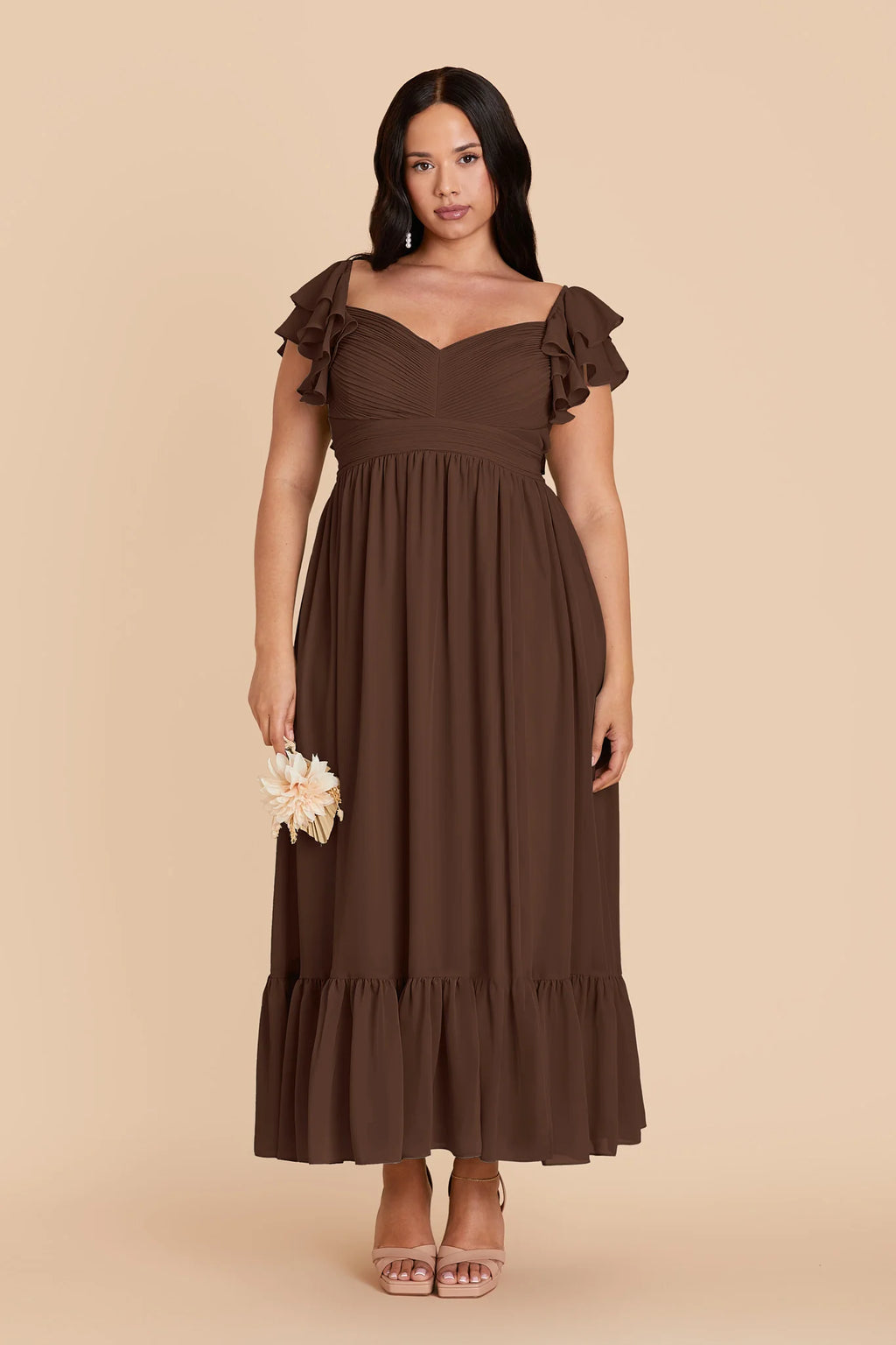 Talia Espresso alternate view 1 bridesmaid dress