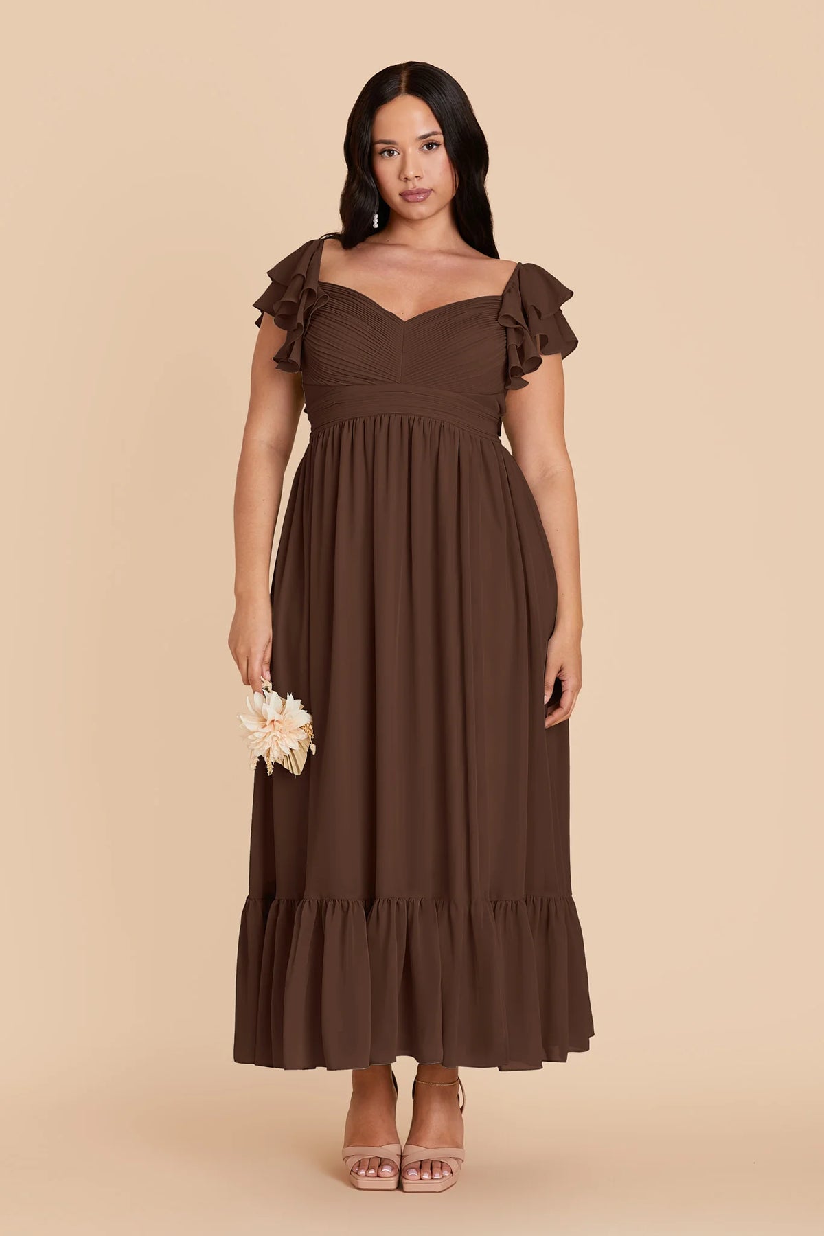 Talia Espresso alternate view 1 bridesmaid dress