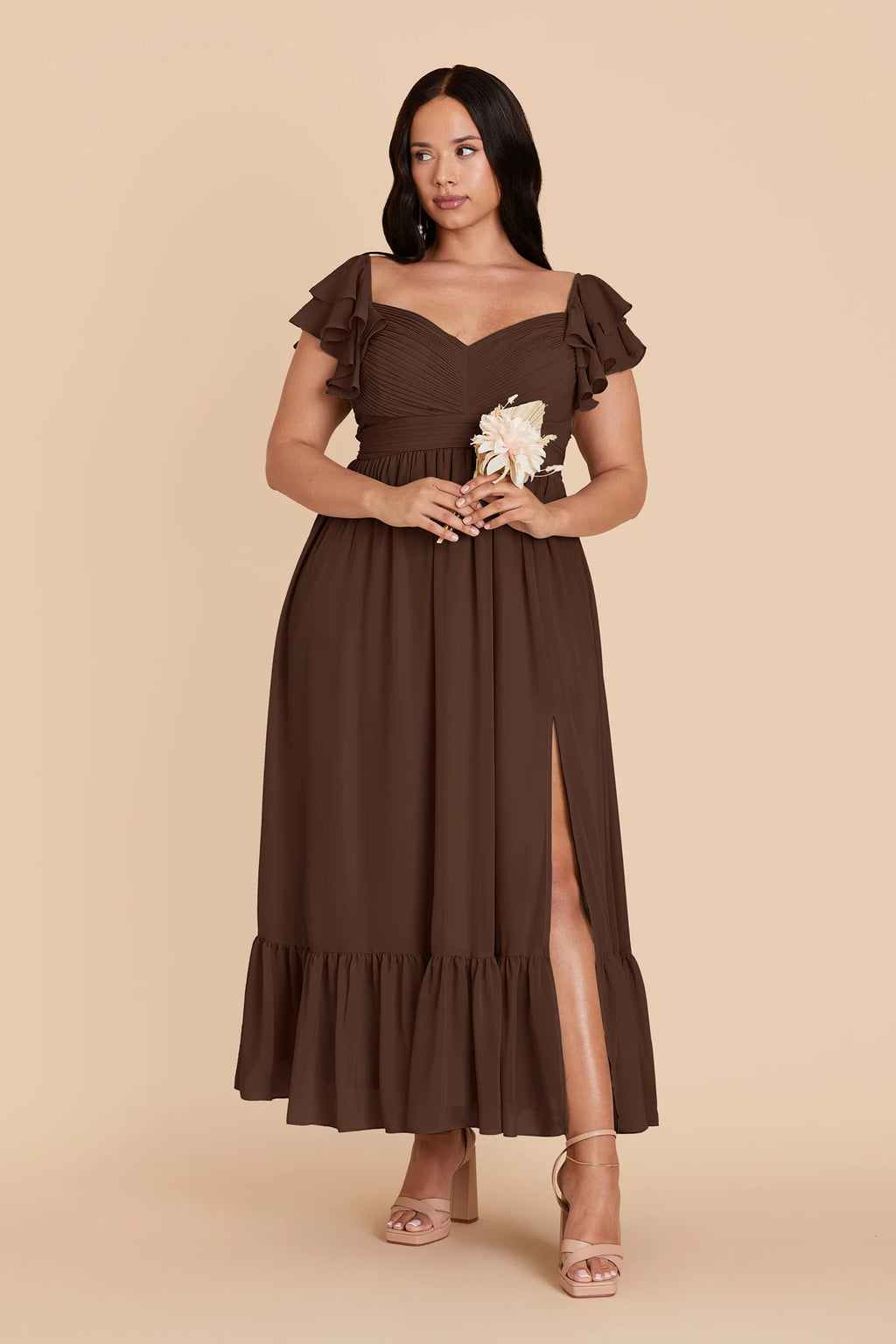 Talia Espresso alternate view 5 bridesmaid dress