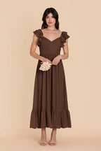 Talia Espresso alternate view 2 bridesmaid dress