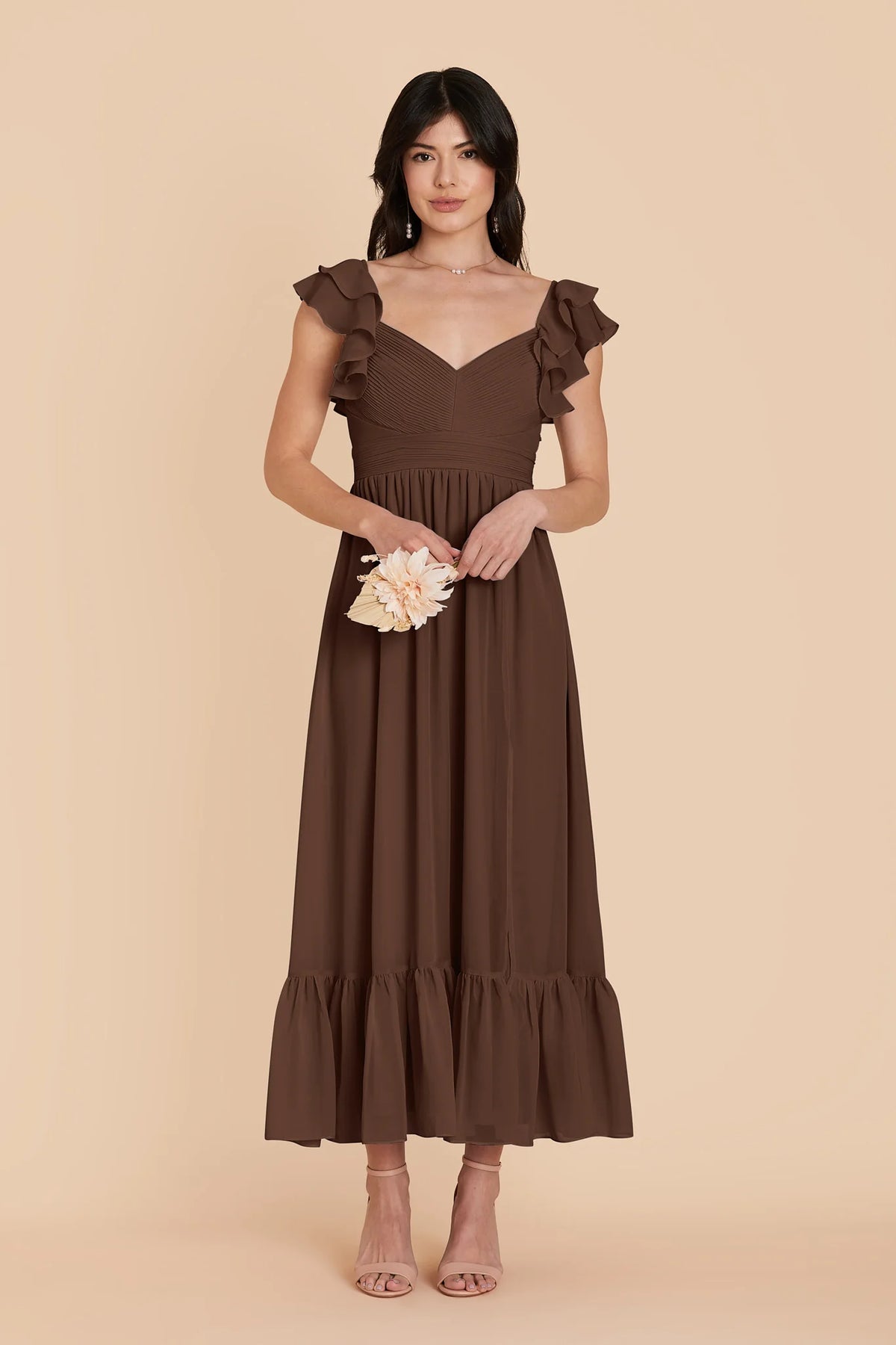 Talia Espresso alternate view 2 bridesmaid dress