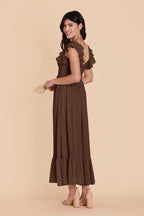 Talia Espresso alternate view 3 bridesmaid dress
