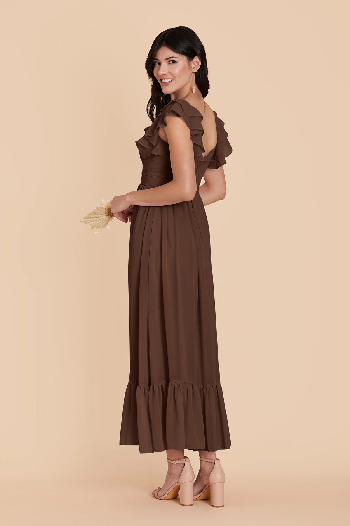 Talia Espresso alternate view 3 bridesmaid dress