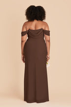 Odessa Espresso back view bridesmaid dress