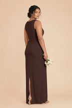 Celestine Espresso back view bridesmaid dress