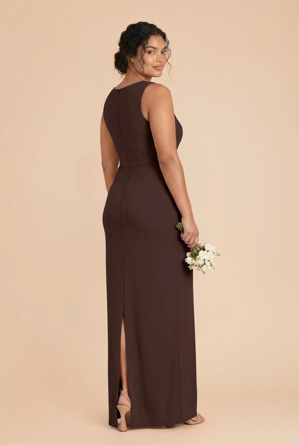 Celestine Espresso back view bridesmaid dress