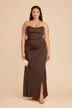 Lucienne Espresso alternate view 1 bridesmaid dress