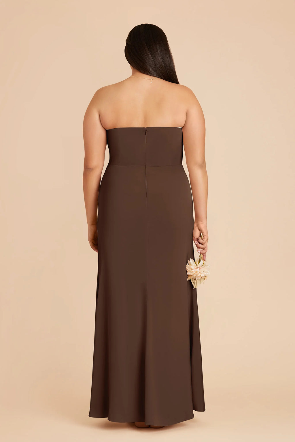 Lucienne Espresso back view bridesmaid dress