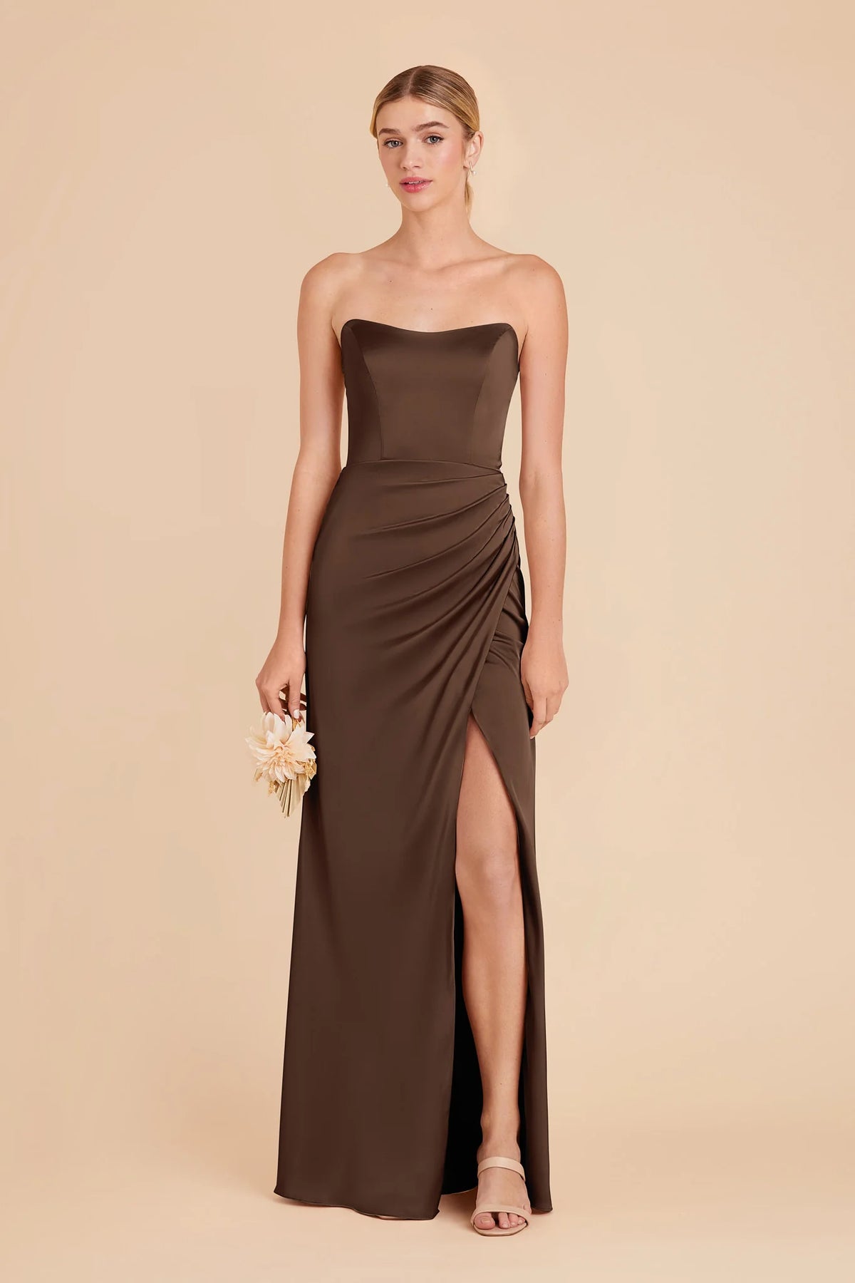Lucienne Espresso alternate view 2 bridesmaid dress