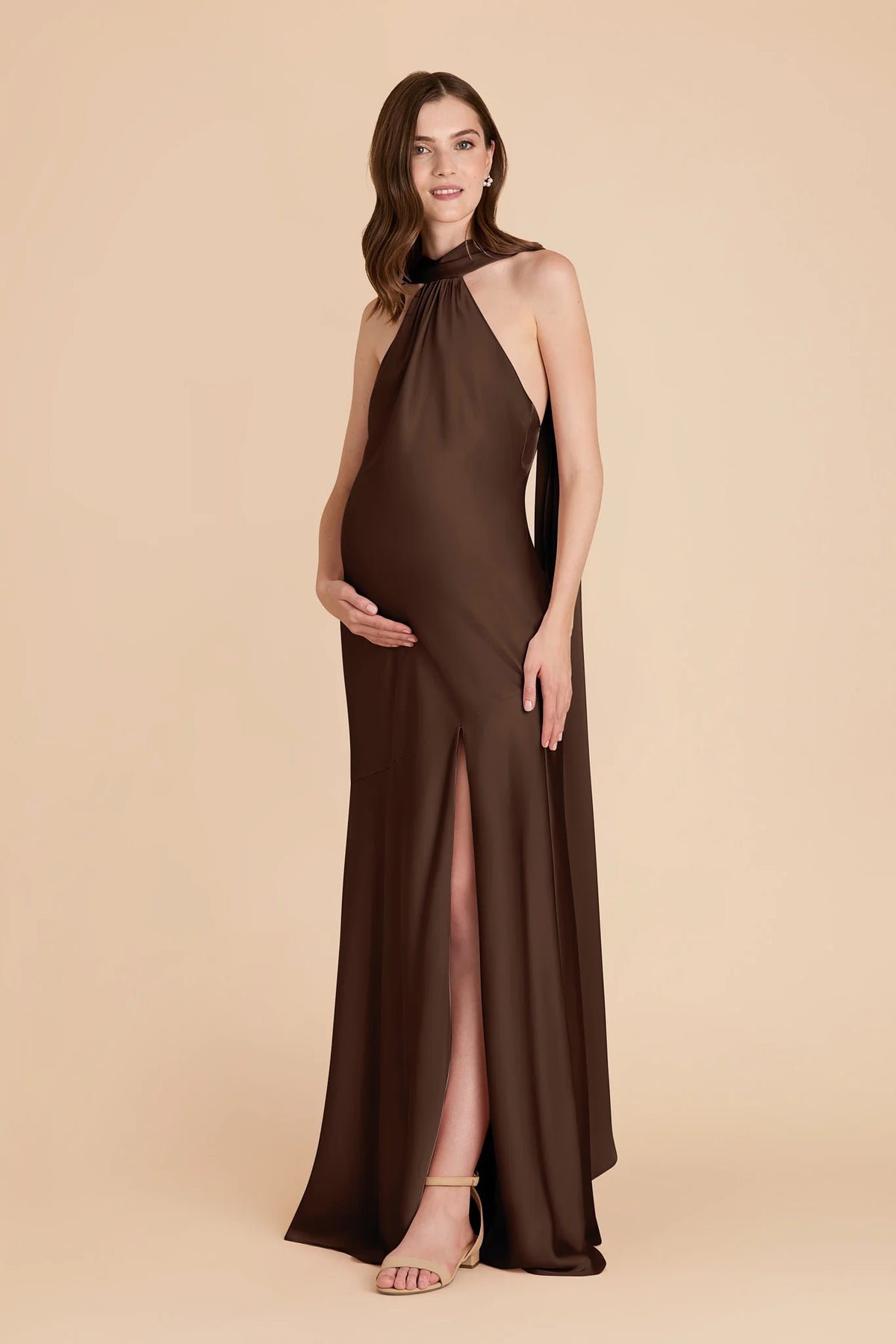 Camille Espresso alternate view 2 bridesmaid dress