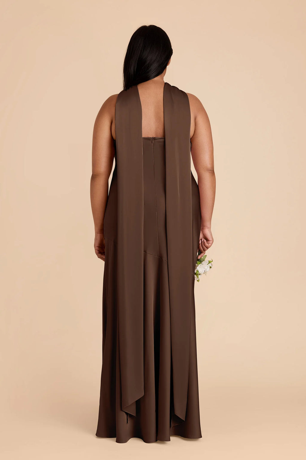 Camille Espresso back view bridesmaid dress