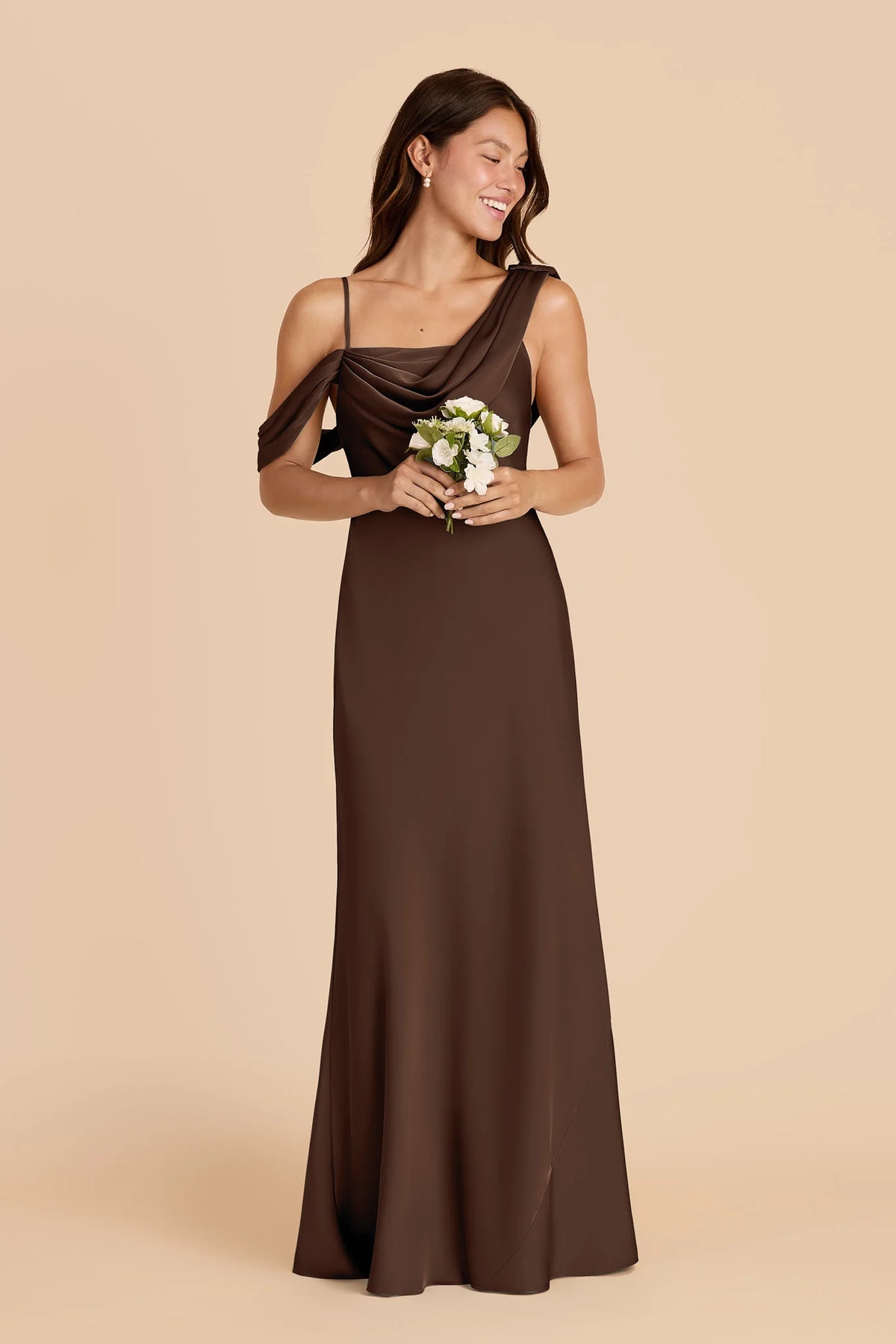 Thalia Espresso alternate view 2 bridesmaid dress