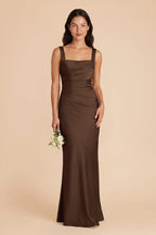 Colette Espresso front view bridesmaid dress