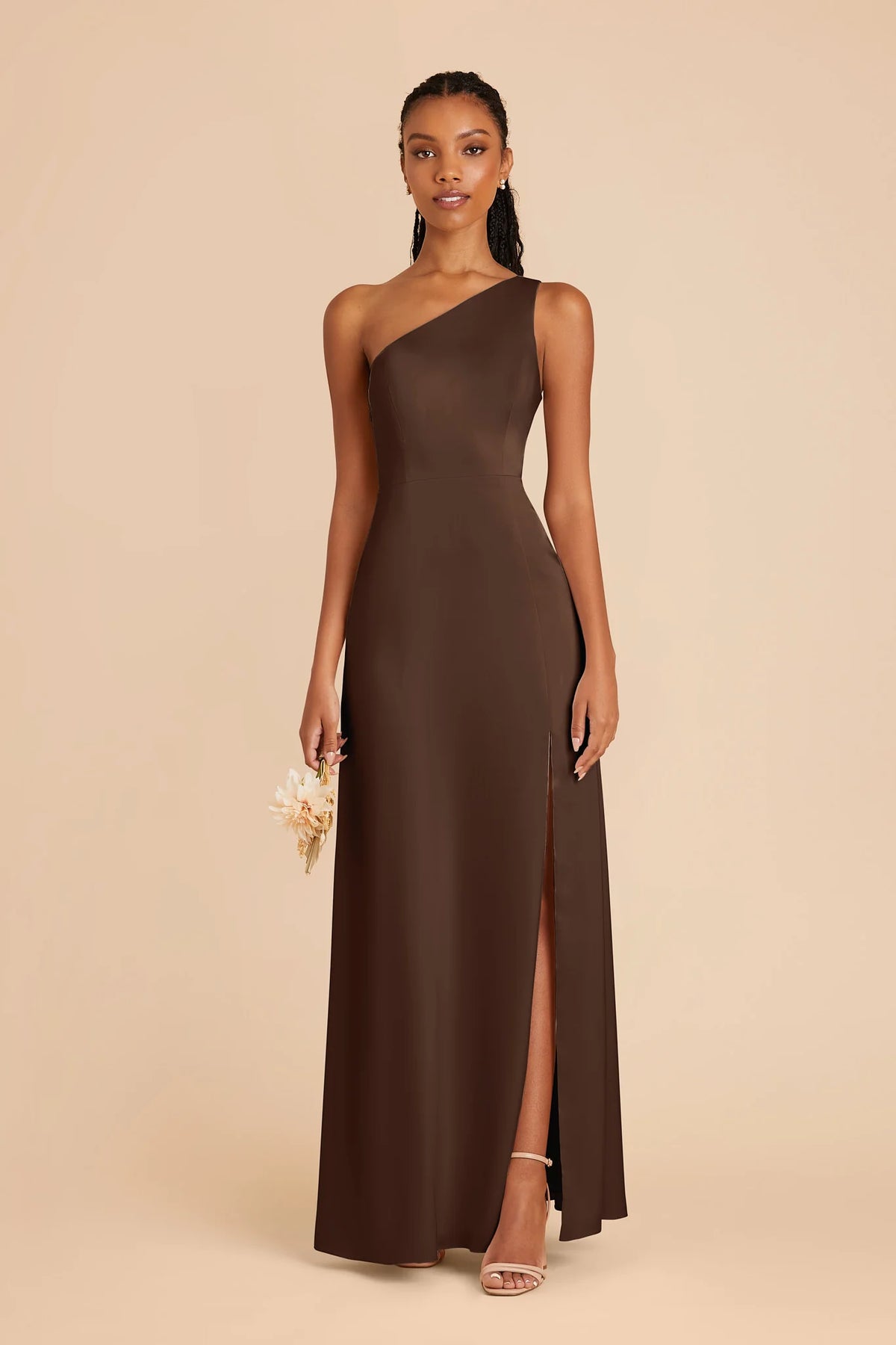 Briar Espresso front view bridesmaid dress