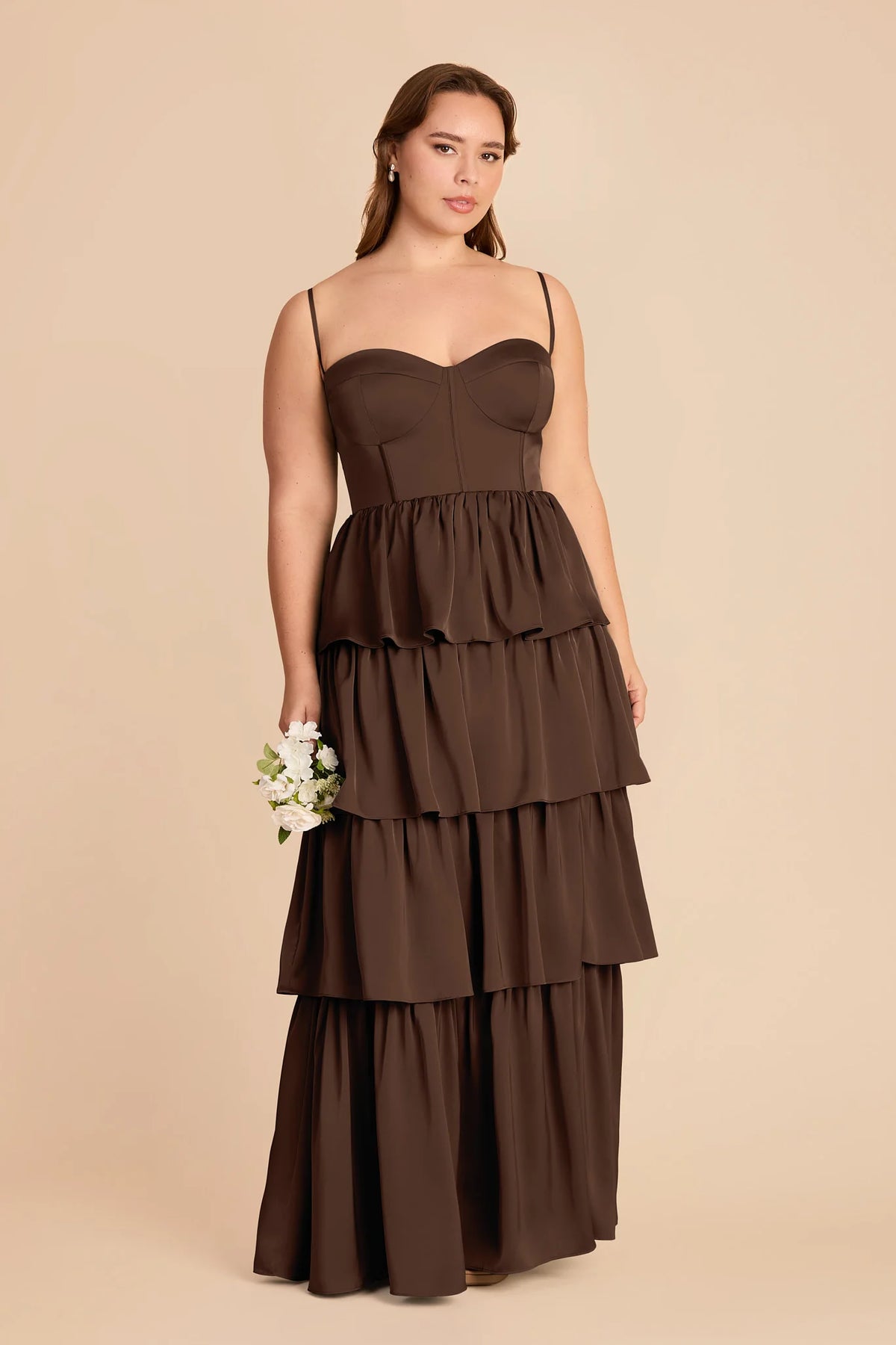 Calista Espresso alternate view 1 bridesmaid dress