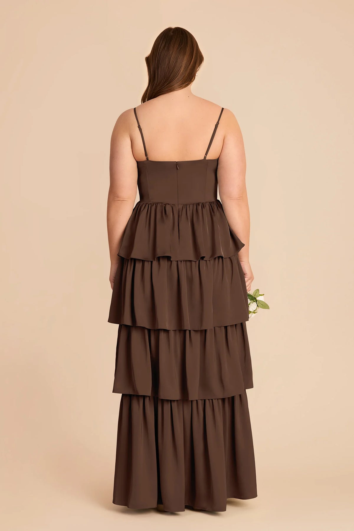 Calista Espresso back view bridesmaid dress