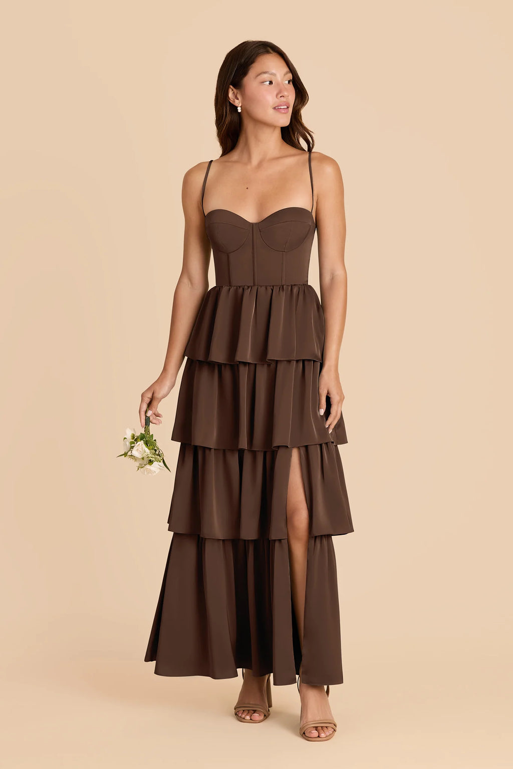 Calista Espresso alternate view 2 bridesmaid dress