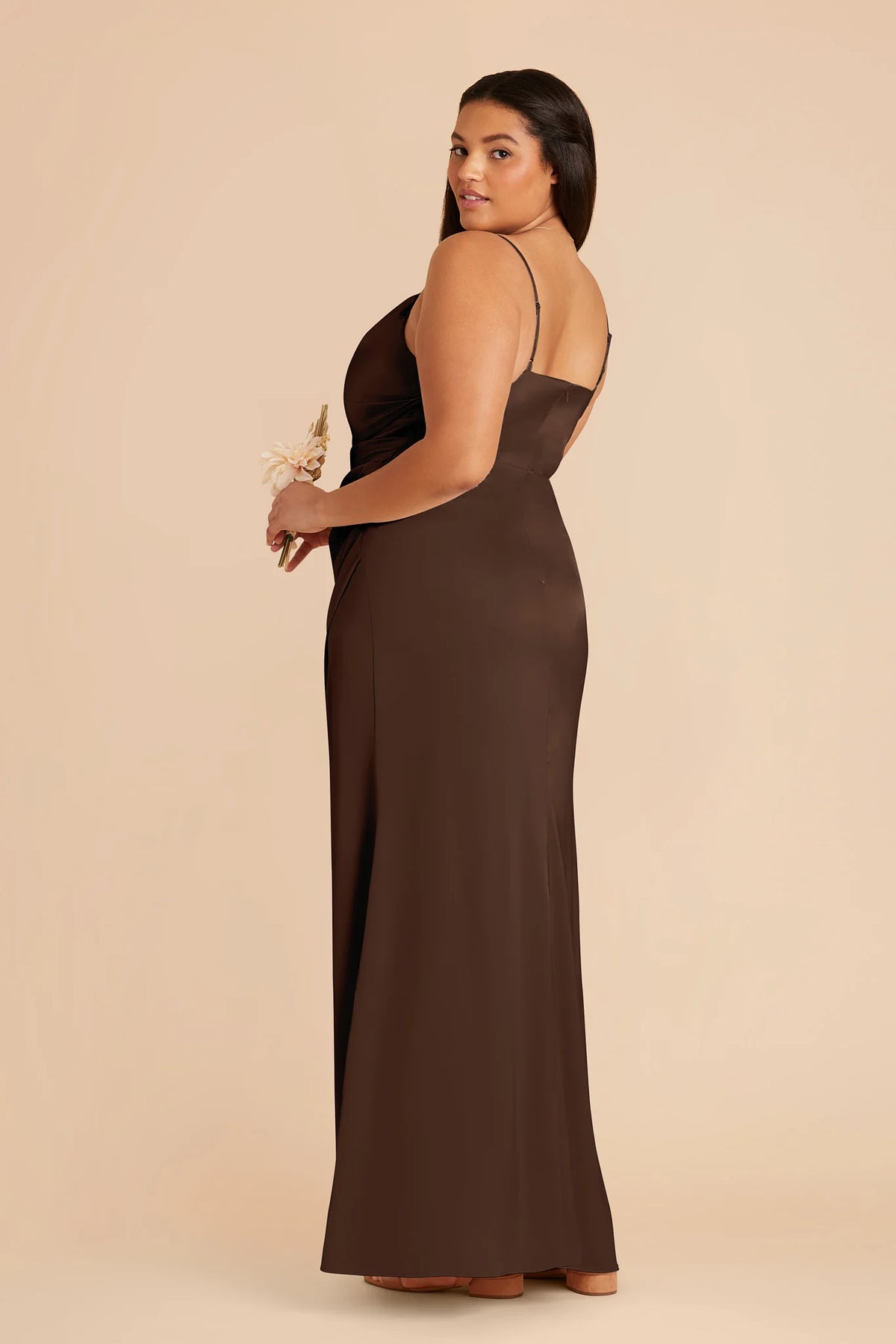 Sabine Espresso back view bridesmaid dress