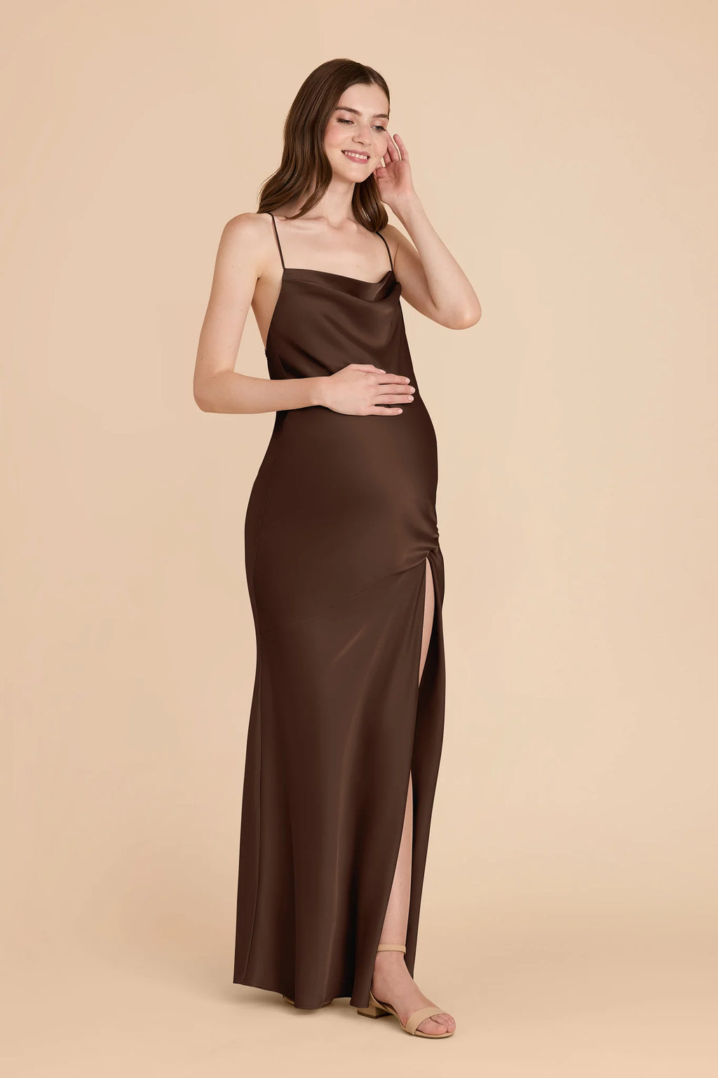 Estelle Espresso alternate view 2 bridesmaid dress