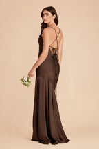 Estelle Espresso alternate view 5 bridesmaid dress