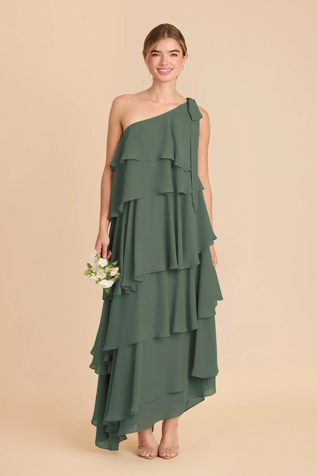 Marisol Eucalyptus front view bridesmaid dress