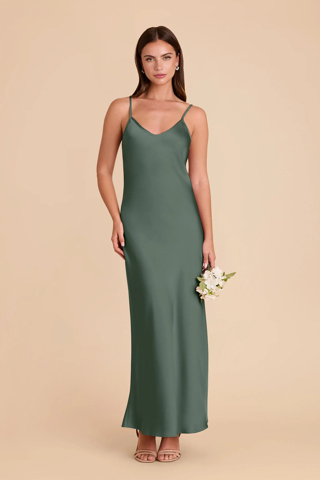 Amara Eucalyptus front view bridesmaid dress