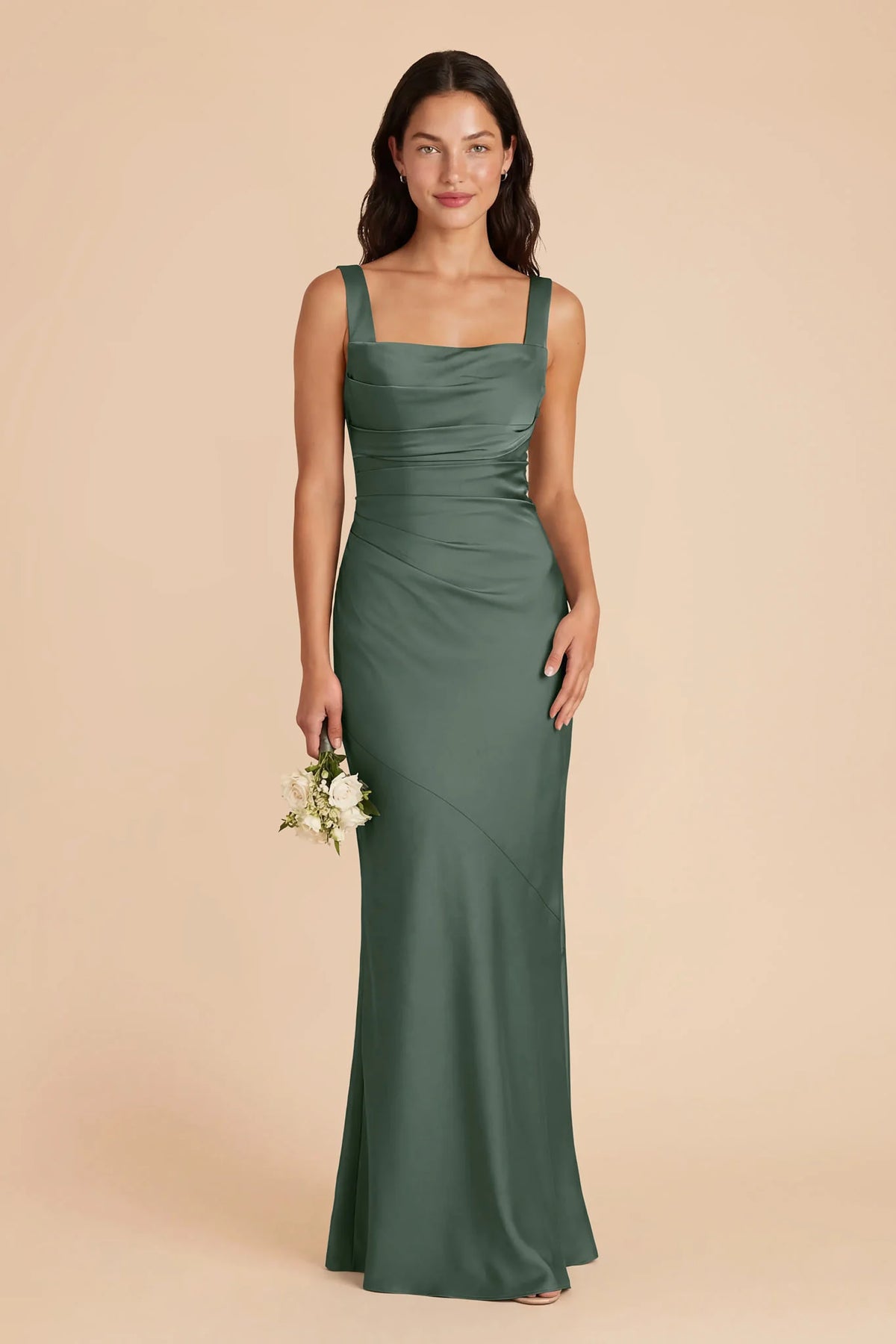 Colette Eucalyptus front view bridesmaid dress