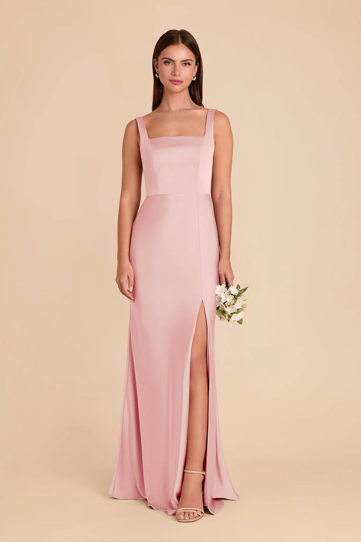 Elowen Fondant Pink front view bridesmaid dress