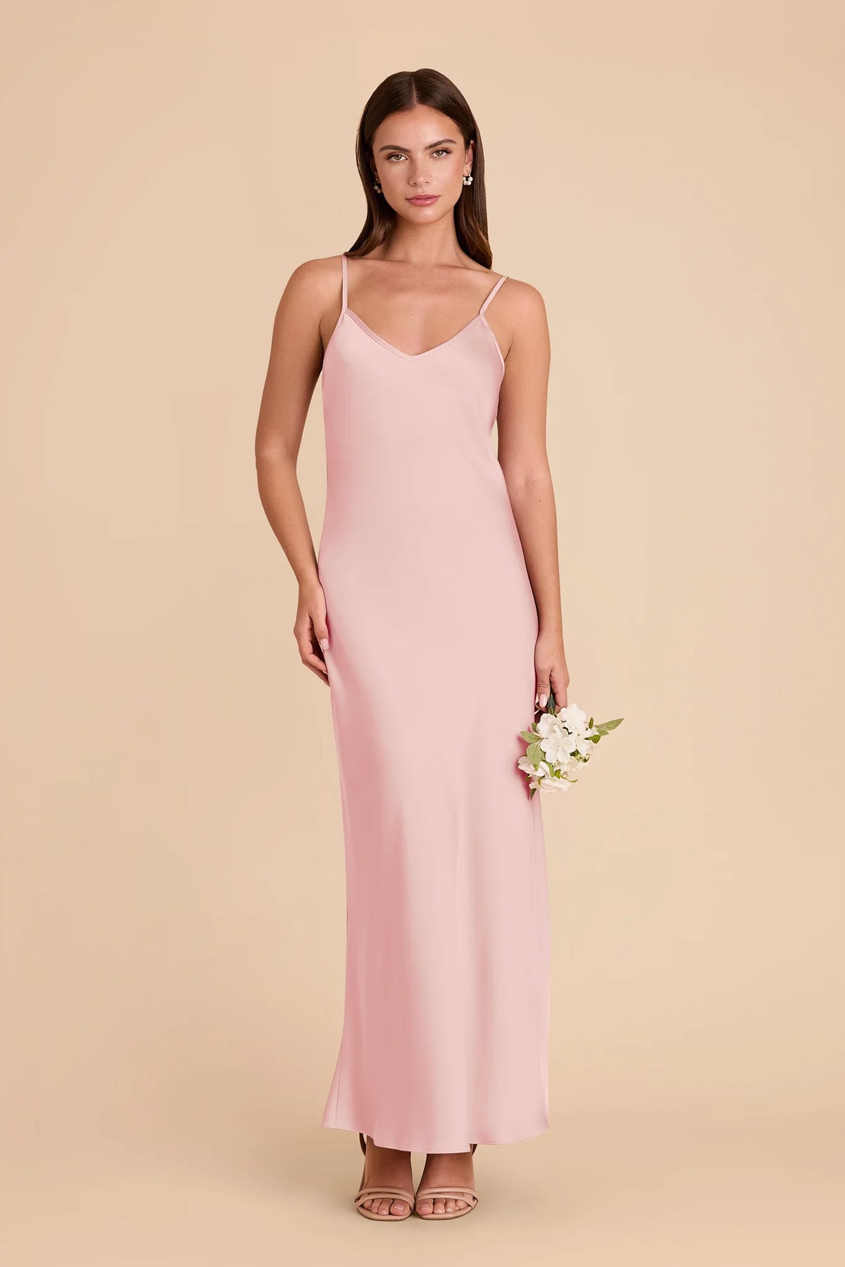 Amara Fondant Pink front view bridesmaid dress