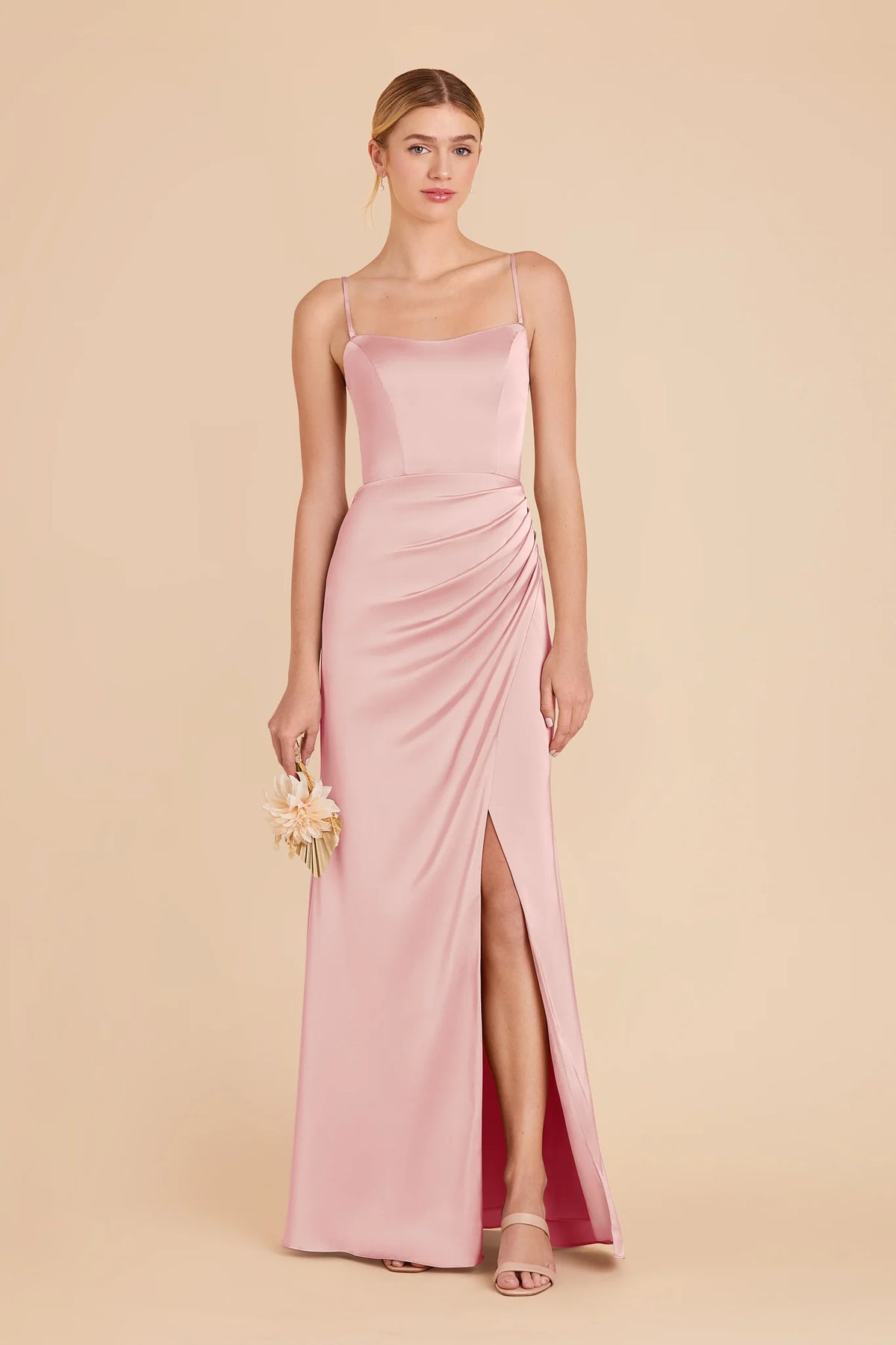 Lucienne Fondant Pink front view bridesmaid dress