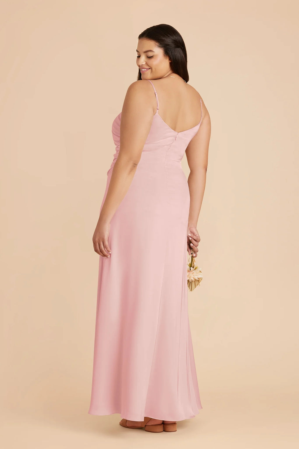 Elara Fondant Pink back view bridesmaid dress