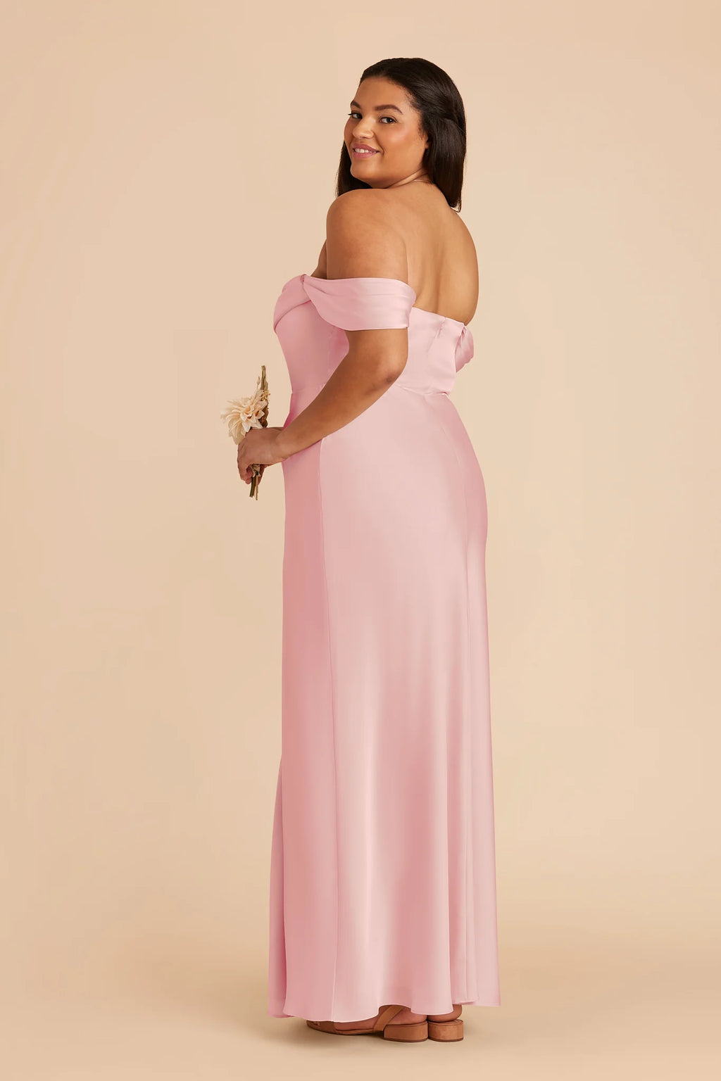 Corinne Fondant Pink back view bridesmaid dress