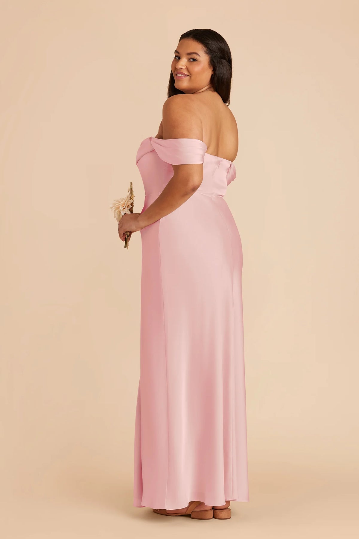 Corinne Fondant Pink back view bridesmaid dress