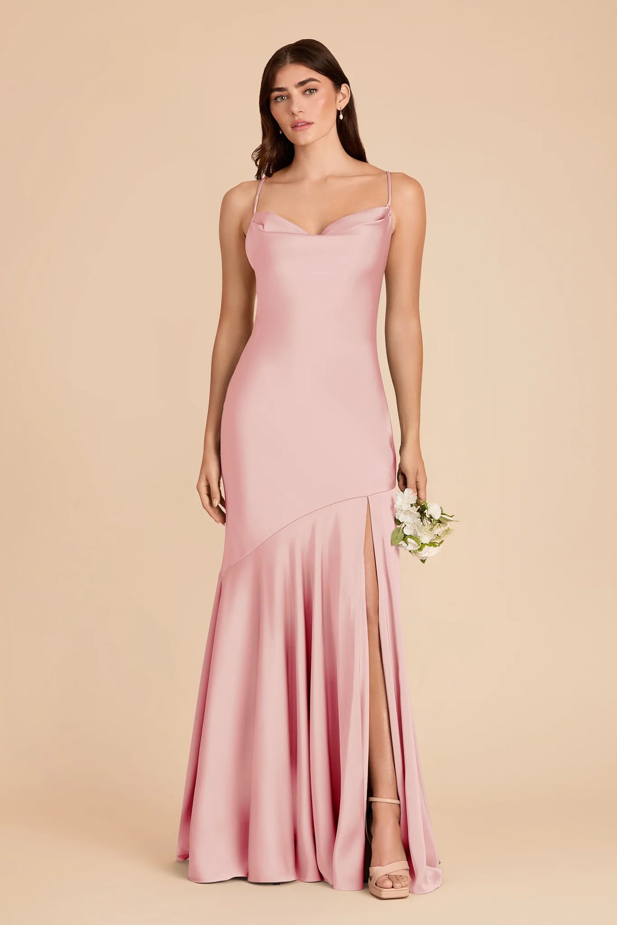 Estelle Fondant Pink front view bridesmaid dress