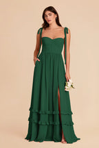 Daphne Forest Green alternate view 2 bridesmaid dress