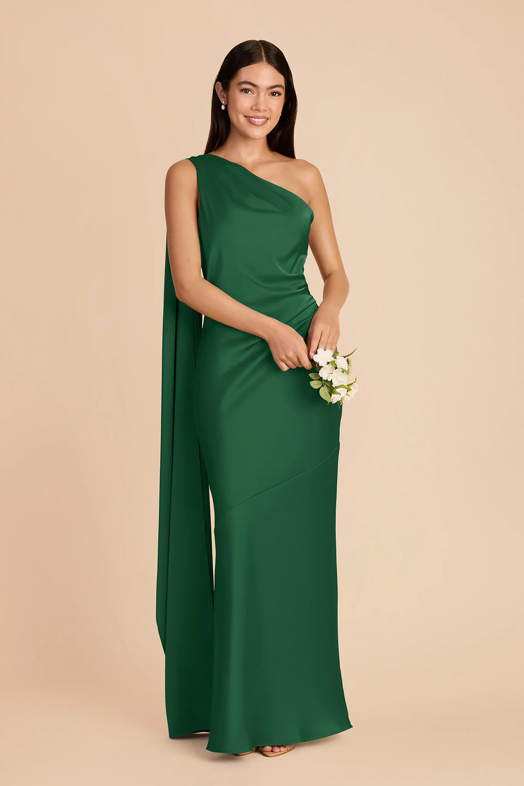 Ariadne Forest Green alternate view 1 bridesmaid dress